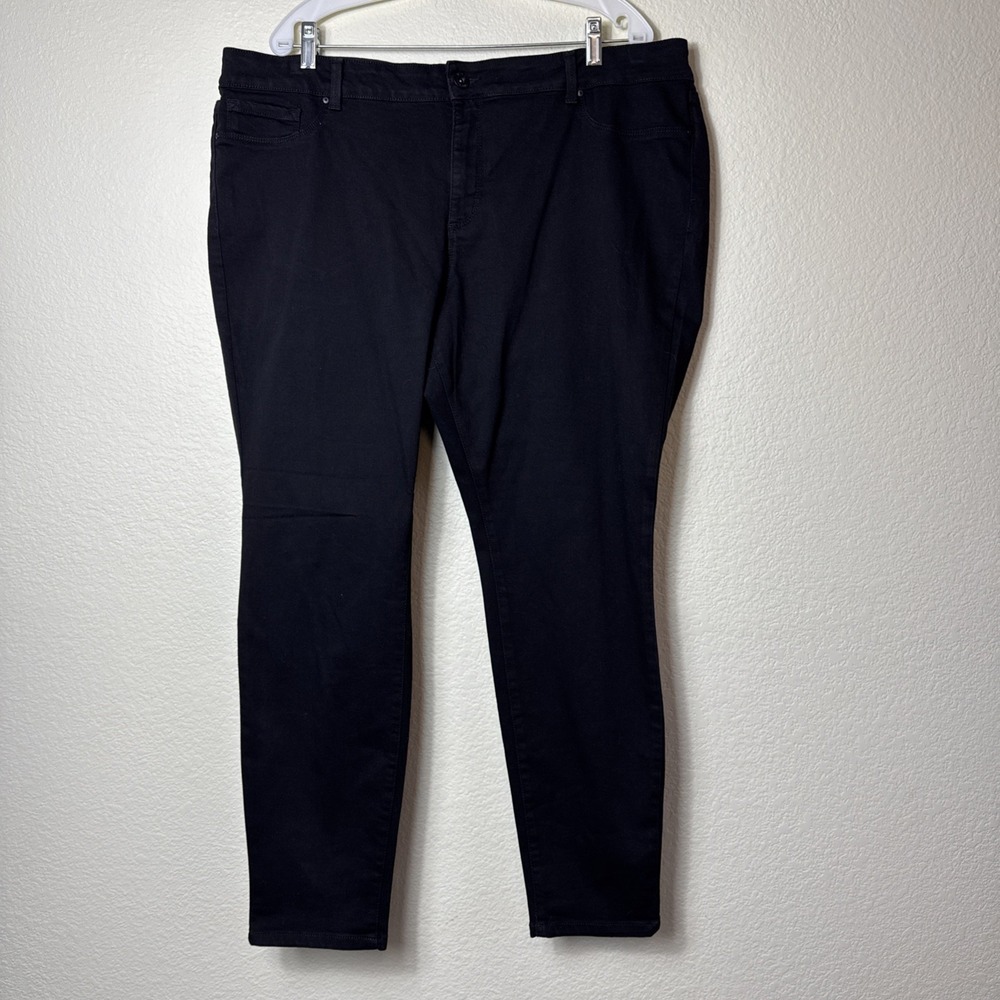 Jessica Simpson 22W Kiss Me Super Skinny Jeans Black Plus Flawless Flex‎ Chic
